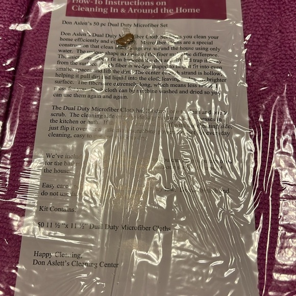 Don aslett 50pc dual microfiber set Qvc brand new in box.Cleaning/dusting/window - Picture 3 of 6